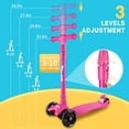 thumbnail image 2 of 3-Wheel Kids Scooter - Lean-to-Steer Technology, Adjustable Height Handlebar, Anti-Slip Deck, Scooter for Boys & Girls Ages 6+, Child Safety Approved, Support Riders Up To 165 lbs, 2 of 6