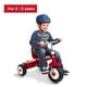 thumbnail image 4 of Radio Flyer Deluxe Steer & Stroll Ride-On Trike, Tricycle For Toddlers Age 2-5, Toddler Bike, Red, 4 of 5