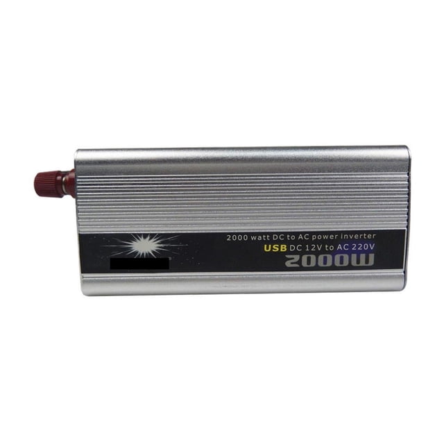 Pure Sine Wave Car Inverter 12V 220 500W 1000W 1500W 2000W DC To AC Voltage Converter Modified Pure Sine Wave Power Transmission Electricity Aluminium