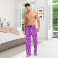 thumbnail image 7 of Purple Halloween Print Ghost Pajama Pants, Men's Lounge Pants Light with Drawstring and Pockets, Christmas New Year Birthday Father's Day Gifts, Medium, 7 of 7