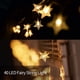 thumbnail image 2 of Guirnalda de luces de hadas con batería de 13,2 pies y 40 ledes, cadena de luces de estrella de cinco puntas para Navidad, fiesta, boda, año nuevo, decoración de jardín (blanco cálido) Namotu CZJJ-HY98, 2 of 7
