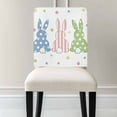 thumbnail image 3 of Easter Bunny Chair Covers Set of 1 Colorful Dots Rabbit Chair Back Covers Stretch Removable Washable Slipcovers Protector for Dining Room Kitchen Party Decor, 3 of 5