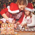 thumbnail image 4 of 100 bolsas de galletas de caramelo de Navidad, bolsas de regalo de Navidad de plástico transparente con lazos de torsión de 100 piezas para fiesta de Navidad JAMW Sencillez, 4 of 5