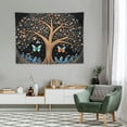 thumbnail image 2 of COMIO  Tree of Life Tapastry Butterfly Moon Flower Boho Floral Plant Tapestries for Bedroom Aesthetic's Wall Hanging Mandala Botanical Tapestry for Living Room Dorm, 2 of 7