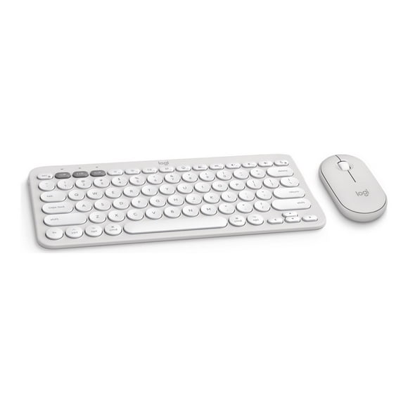 Logitech Pebble 2 Combo - Keyboard and mouse set - wireless - Bluetooth LE - tonal white