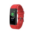 thumbnail image 1 of Matsuzay deportiva inteligente con Bluetooth 115plus, resistente al agua, frecuencia cardíaca, oxígeno en sangre, presión arterial para Electrónica Rojo, 1 of 8