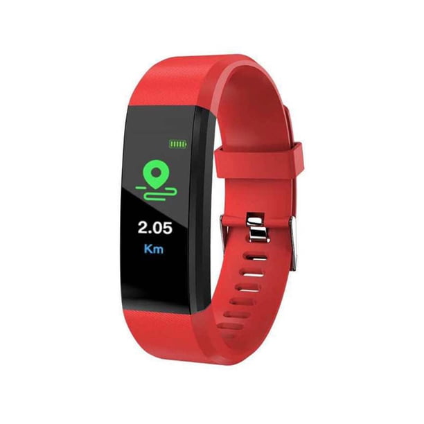 Pulsera inteligente Bluetooth Reloj impermeable Deporte Oxígeno en sangre Frecuencia cardíaca Pulsera electrónica, Rojo Inevent EL002013-03B