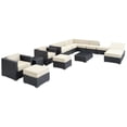 thumbnail image 4 of Modway Fusion Ensemble Sectionnel de Patio Extérieur 12 Pcs en Espresso Blanc, 4 of 5