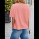 thumbnail image 4 of Camisetas de Verano con Cuello en V para Mujer, Blusas Casuales de Corta, Holgadas y Básicas. Rosa S, 4 of 9