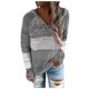 thumbnail image 1 of Gibobby Sudadera larga con cremallera Fashion Women Leopard Patchwork V Cuello de mangas largas Sweater Blouse Tops （Gris， XXXL), 1 of 5