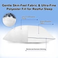 thumbnail image 6 of 20 x 28 in. Hypoallergenic Blue Edged 100% Cotton Queen Hotel Pillow, Easy Care-Queen, 2-Pack, 6 of 7