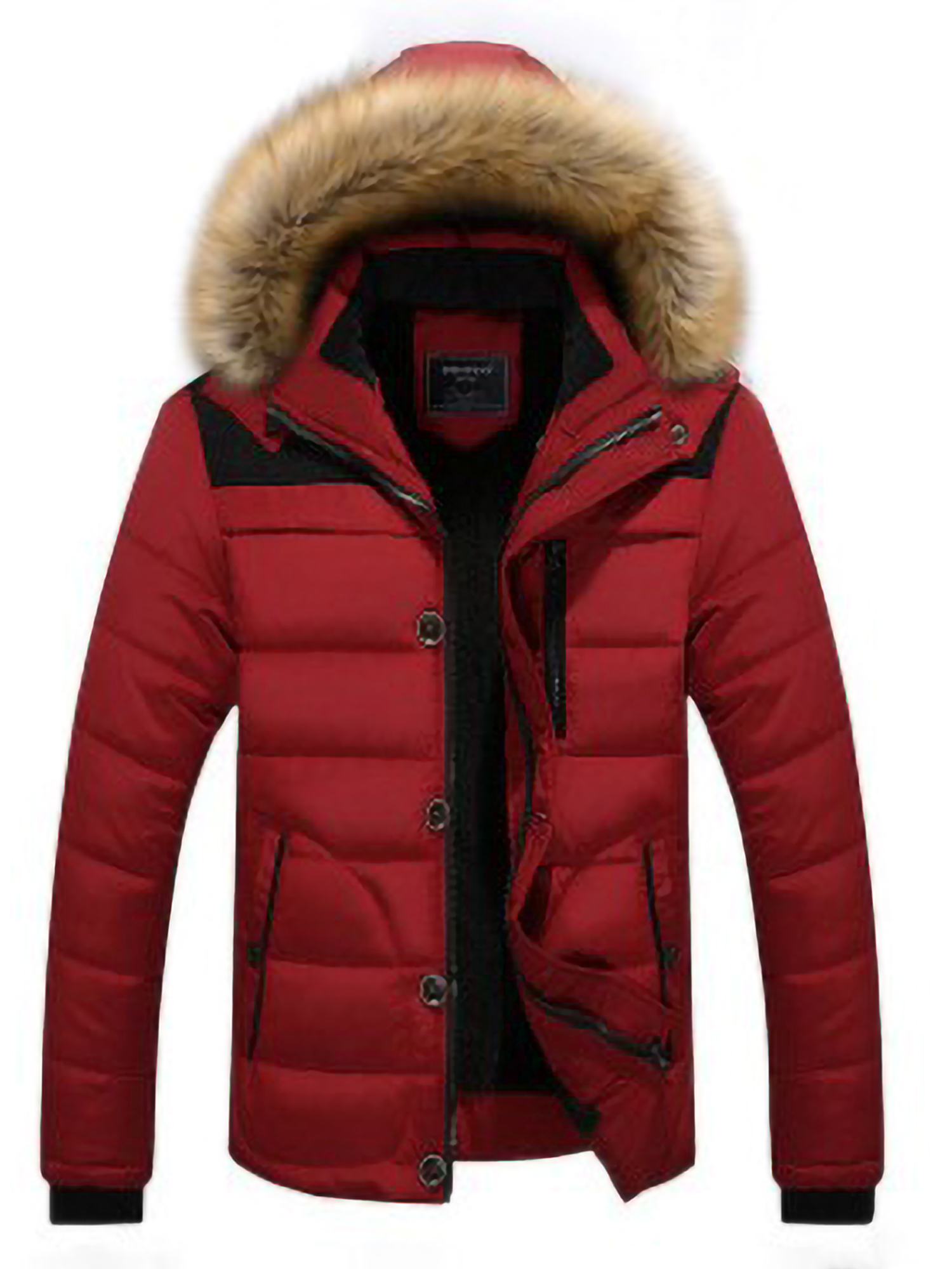 Frontwalk Men's Parka Warm Winter Coat with Removable Hood Jacket