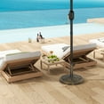 thumbnail image 6 of Outsunny Round Patio Umbrella Base, 26 lbs Resin Umbrella Stand Base, Patio Umbrella Stand for 1.3"/1.5"/1.9" Poles for Outdoor Lawn Poolside, Bronze, 6 of 9