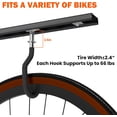 thumbnail image 3 of Ceiling Bike Rack for Garage, Indoor Bike Hanger with 6 Adjustable Bike Hooks for up to 3 Bikes (Horizontally), 6 Bikes (Vertically), 3 of 6