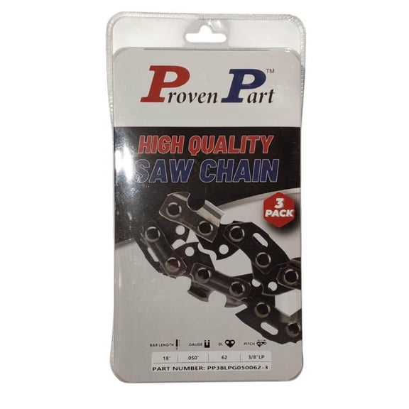 3-Pack of chainsaw Chain 38LP Pitch 050 Gauge 62 DL Fits Echo 91PX62CQ