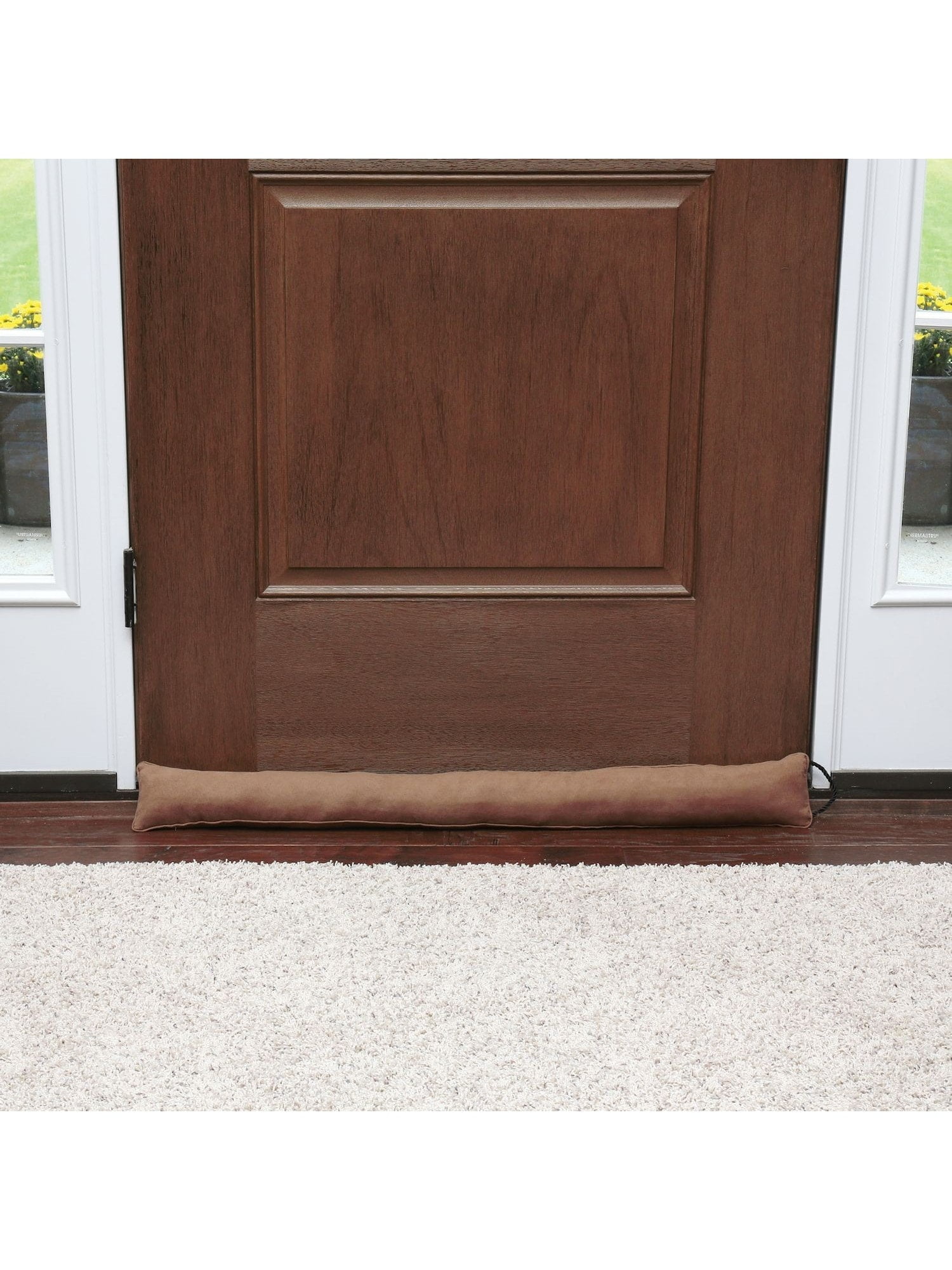 Home District Draft Dodger Faux Suede Weighted Door and Window Breeze