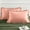 Rose Pink, variant on TOSMO 100% Linen Ruffle Pillowcase Euro Size, Linen Pillow Shams Set of 2, Stone-Washed Square Throw Pillow Case Envelope Closure, Soft and Durable Pillow Cases, 26" X 26", White