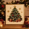 thumbnail image 5 of DIY Christmas Pearl Diamond Art Painting Kit with Frame – Relaxing Craft Set for Beginners, Festive Holiday Home Decor,8x8inch, 5 of 9