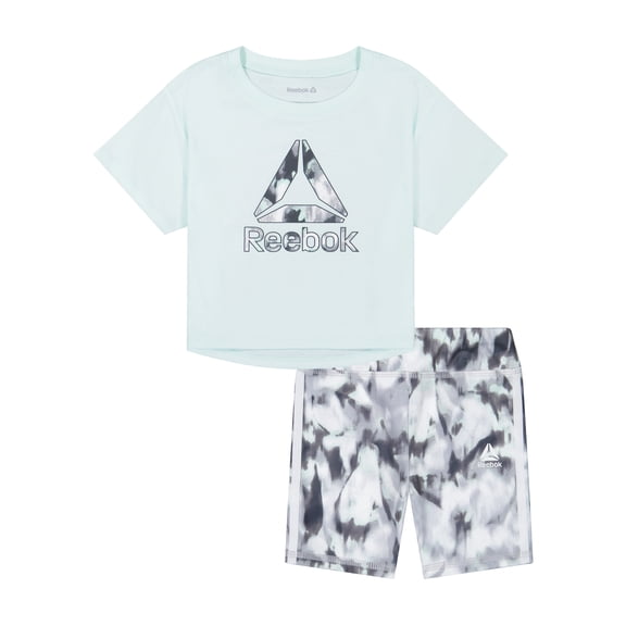 Reebok Toddler Girls Tee & Short Set, Sizes 12M-5T