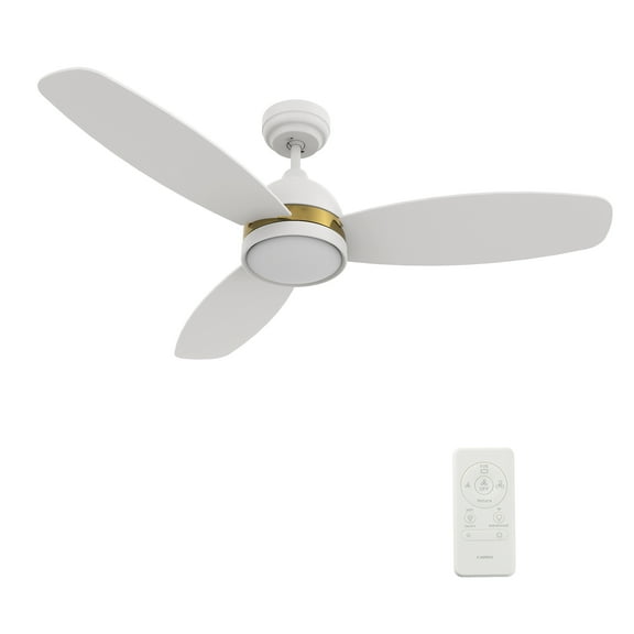 48" 3 Blade Smart Indoor Ceiling Fan with LED Light and Remote for Bedroom