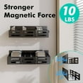 thumbnail image 3 of 4 Pack Magnetic Spice Rack for Refrigerator with 4-Hook Rack and Paper Towel Holder, Black Magnetic Shelf and Fridge Kitchen Cabinet Organizers Storage Seasoning Organization Mini Shelves, 3 of 7