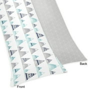 Mountains Grey and Aqua Body Pillow Case (Pillow Not Included) by Sweet Jojo Designs