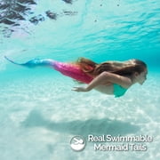 Fin Fun Limited Edition Mermaid Tail for Swimming for Women, Teen and Adults with Monofin, Large, Bahama Blush