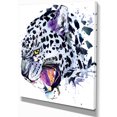 thumbnail image 2 of Visage de Léopard des Neiges Féroce - Impression Artistique sur Toile d'Animal, 2 of 3