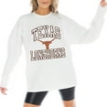 thumbnail image 5 of Women's Gameday Couture White Texas Longhorns Mind Games Oversized Long Sleeve T-Shirt, 5 of 6