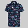 thumbnail image 2 of Landzoo Toddler Boys Shirt Cartoon Shark Print Short Sleeve Notch Neck Tees Summer Breathable Boys T-Shirt Size 3-4 Years Navy, 2 of 3