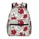 thumbnail image 1 of Disketp Leaves And Anemone Flowers In Red Grey Mochila Estampada para Hombre y Mujer – Mochila Ligera Clásica con Múltiples Bolsillos para Universidad, Trabajo y Viajes-One Size, 1 of 5