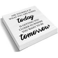 thumbnail image 3 of Zomyto 5"x5" Inspirational Motivational Sayings Wooden Box Sign Ask Yourself If What You Are Doing Today Wood Sign Decor Wooden Block Sign, 3 of 8