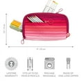thumbnail image 4 of ZIPIT Colors Pencil Case for Girls, Large Capacity Pouch, Machine Washable (Pink), 4 of 7