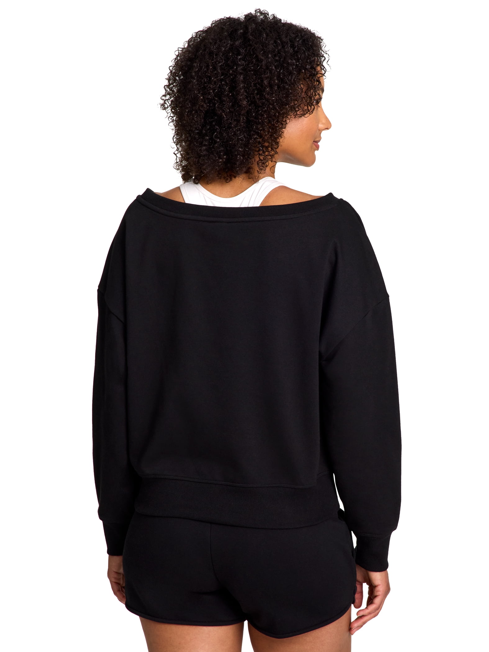 Reebok Women's Studio Off the Shoulder Sweatshirt, Sizes XS-XXXL