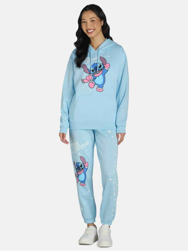 Disney - panna Disney Women's Christmas Stitch Graphic Jogger Pants, Sizes