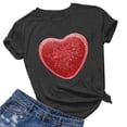 thumbnail image 3 of QIPOPIQ T-Shirts Graphiques à Imprimé Lettre pour Femmes Manches Courtes Hauts Décontractés d'Été T-Shirt en Liquidation, 3 of 4