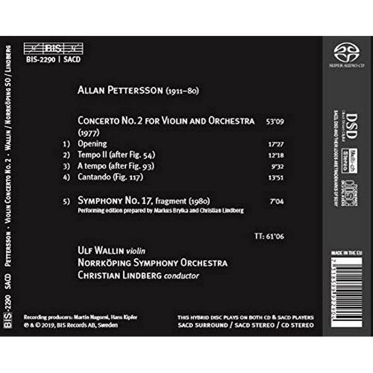 Allan Pettersson: Violin Concerto No. 2/Symphony No. 17