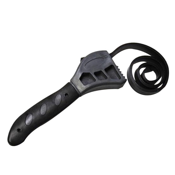 RENACLIPY 2-Pack Adjustable Rubber Strap Wrench Belt Tool for Plumbing, Automotive, and Household Use, Black