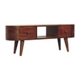 thumbnail image 2 of Chestnut Rounded Coffee Table with Open Slot, 2 of 10