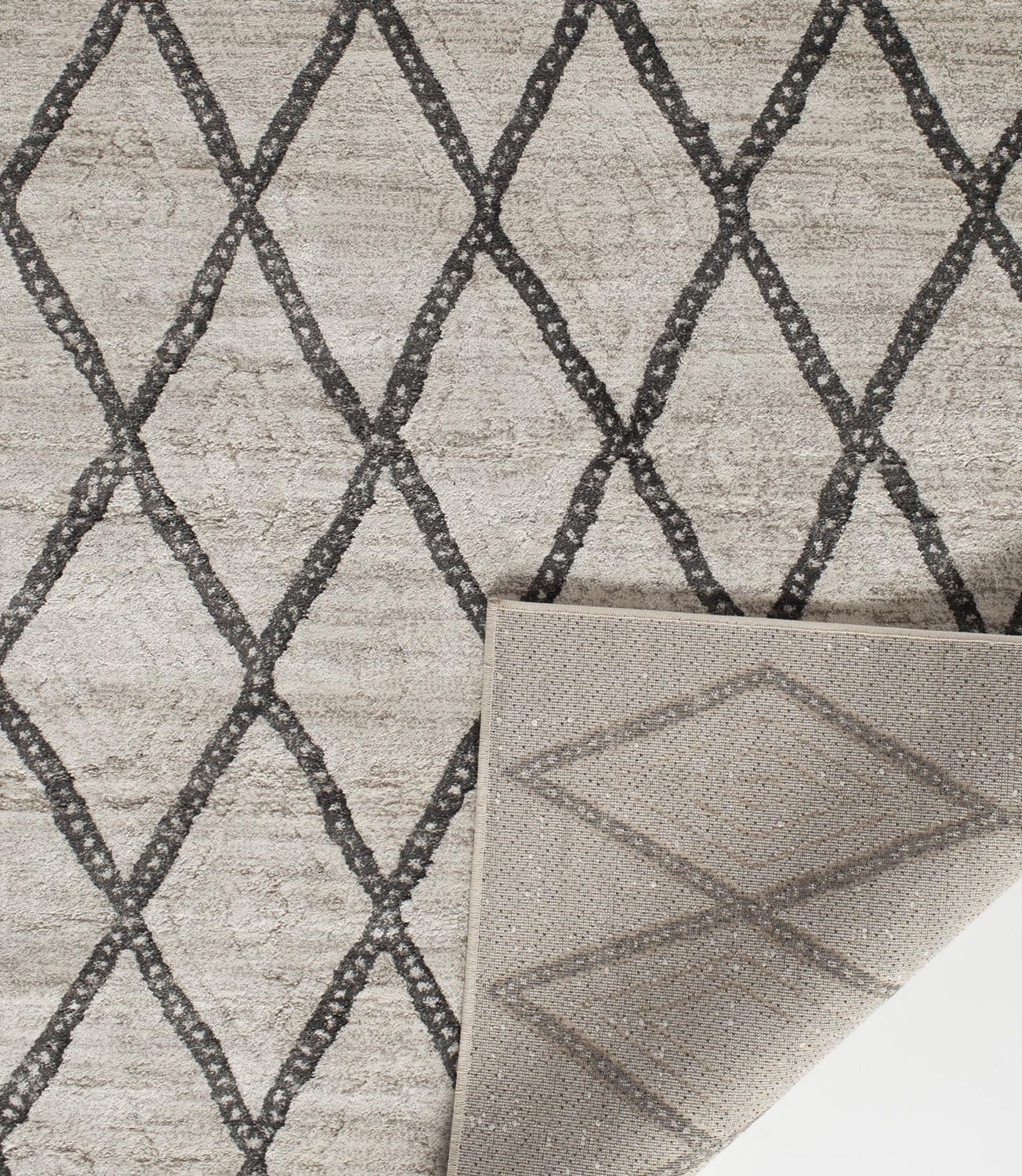 Tapis tissé brun clair et brun Zunthus