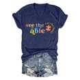 thumbnail image 4 of WILLBEST T-Shirt de Compression pour Femmes T-Shirt de Sensibilisation Casse-Tête Manches Courtes Imprimé, 4 of 4
