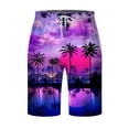 thumbnail image 4 of AIEOTT Mens Palm Tree Shorts Summer Beach Shorts Outdoor Casual Shorts Athletic Shorts with Pocket and Drawstring Breathable Shorts, 4 of 4
