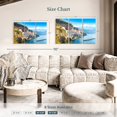 thumbnail image 3 of Elephant Stock Amalfi Coast Daylight Wall Art - Horizontal Multi Panel Canvas - Living Room Wall Decor - Beach Multi Panel - Blue And Green Decor - 45" x 28", 3 of 4