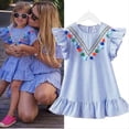 thumbnail image 2 of Robe d'Été pour Filles 2-8 Ans Robe de Bébé à Rayures Robe de Princesse Soleil pour Enfants, 2 of 12