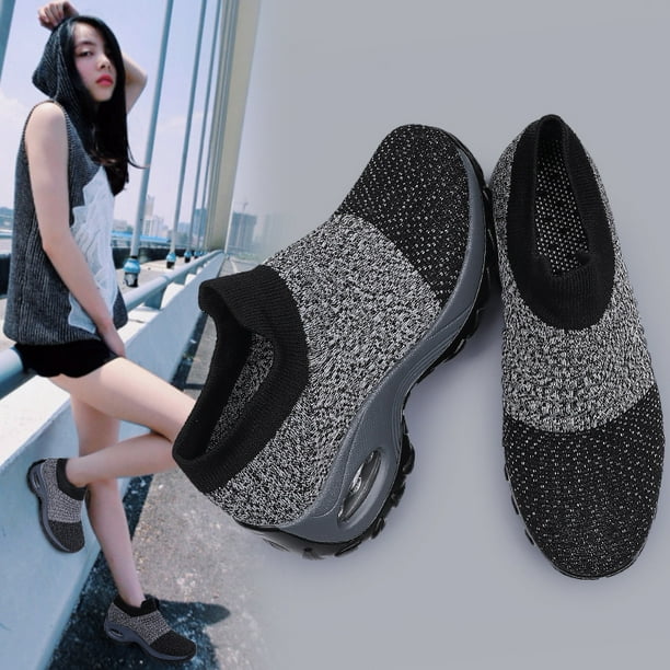 Women Walking Shoes Super Soft Height Increase Travel Outdoor