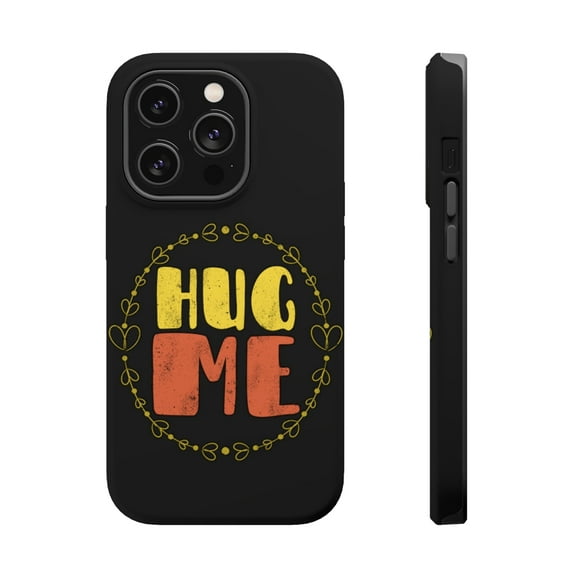 DistinctInk Tough Case for Apple iPhone 15 PRO (6.1" Screen), Compatible with MagSafe Charging - Hug Me