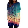 thumbnail image 1 of Femmes Automne Hiver Col Rond Col Rond Manches Longues T-Shirt Haut Poche Poche Intérieure, 1 of 4