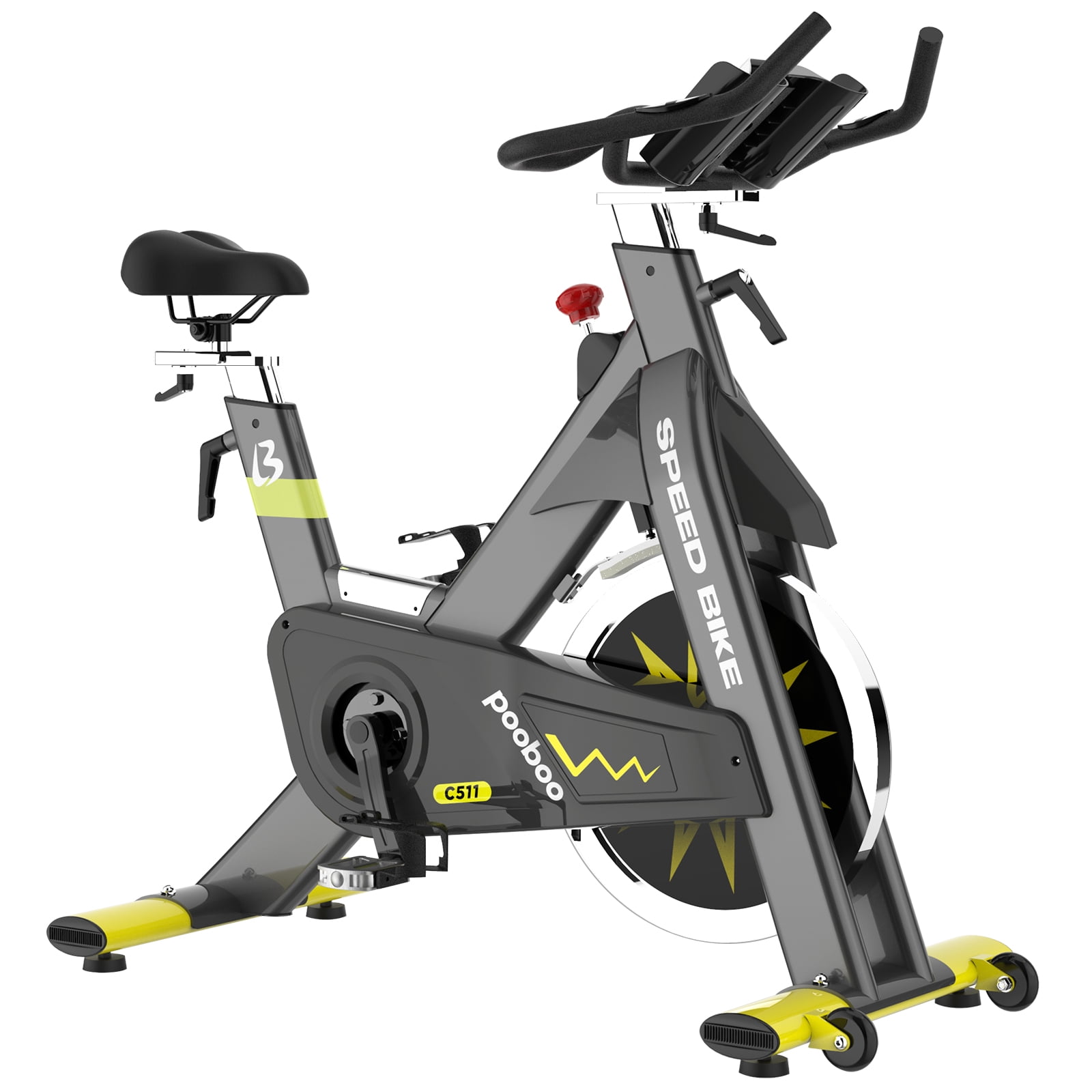 Pooboo Commercial Magnetic Resistance Exercise Bike Indoor Cardio Stationary Bike Belt Drive Cycling Bicycle with 50 LB Flywheel LCD Monitor Comfortable Seat Cushion in Dominican Republic at DOP 72282...