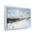 thumbnail image 3 of Snow-Capped Mountains With Winter Landscape 20 in x 12 in Framed Painting Canvas Art Print, by Designart, 3 of 5