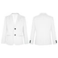 thumbnail image 6 of iiniim Boys Classic Fit Sport Blazer Long Sleeve Lapel Suit Jacket Single Breasted Outerwear Coat White 12, 6 of 7